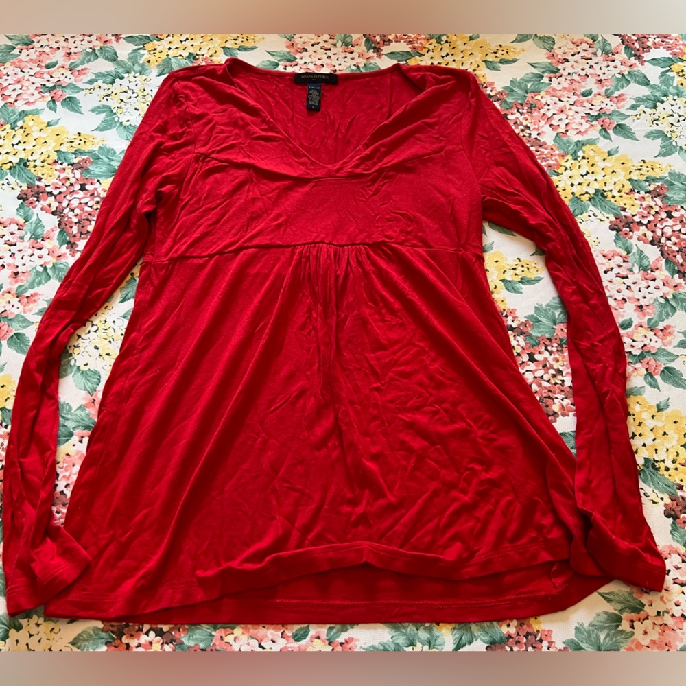 Banana Republic Red Long Sleeve Top
